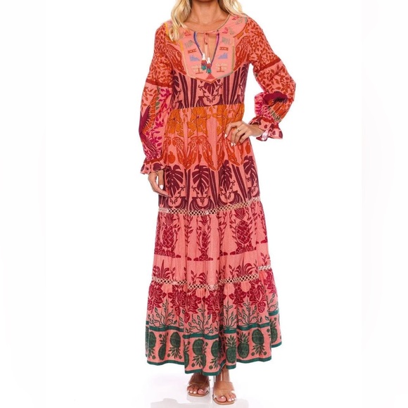 NWT Farm Rio Ainika Printed Macaws Dress (Small) - Picture 3 of 5